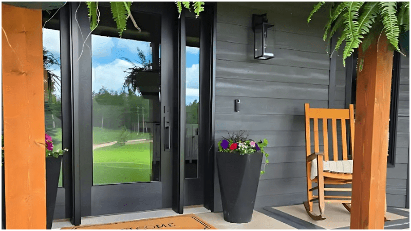 Residential property with smart home holiday lights installed
